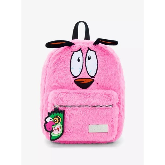 Cartoon‎ Network Courage The Cowardly Dog Fuzzy Mini Backpack - Picture 1 of 4